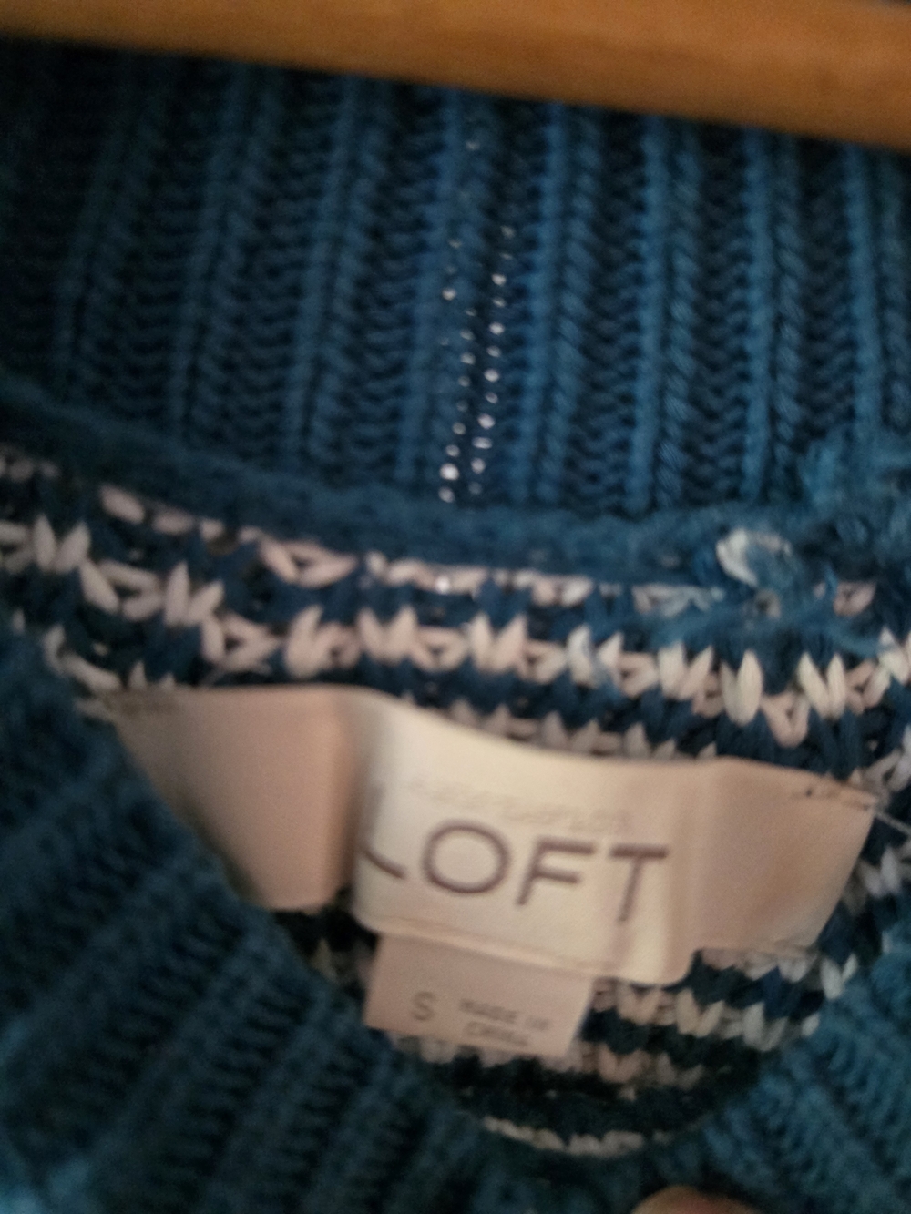 LOFT Blue White Striped Knit Halter Sweater Tank Top Size Small - Picture 8 of 10